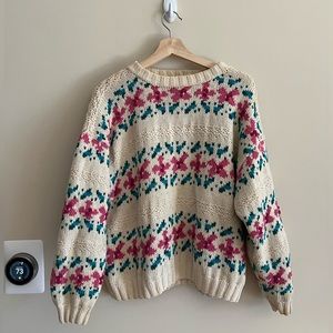 L.L. Bean Vintage Chunky Knit Sweater Sz M